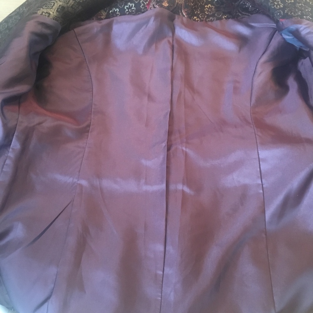 Cache Textured Brocade Jacket W’ Belt Lined Sz10 - image 8